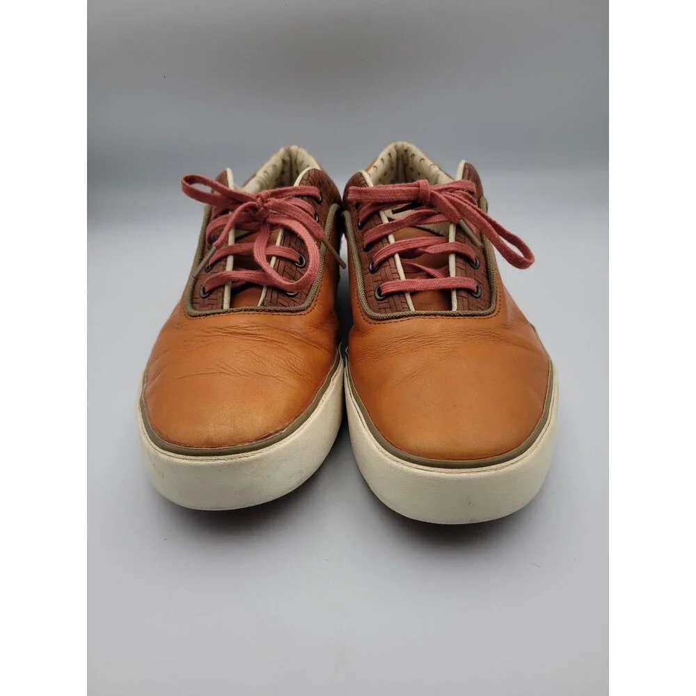 Puma Alexander McQueen Tan Woven Leather Sneakers 356139-02 Men's Size 10 MCQ